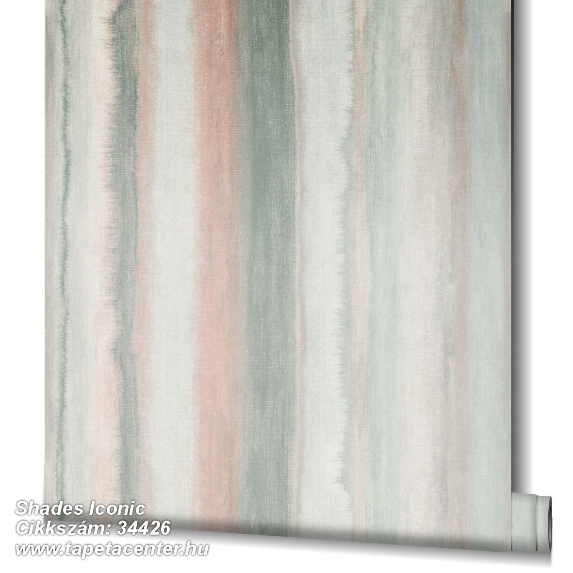 Absztrakt,dekor,bézs-drapp,pink-rózsaszín,zöld,illesztés mentes,súrolható,vlies tapéta 
